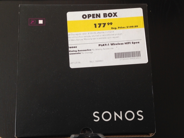 Sonos Play:1 Open Box from Best Buy
